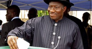 Pres. Goodluck Jonathan casts vote